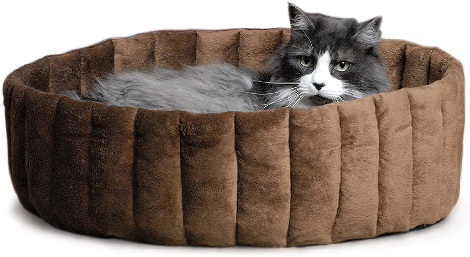 K&H Pet Products Kitty Kup Tan / Mocha Bed